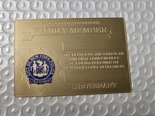 2026 NOVELTY NYPD  LIEUTENANT  FAMILY MEMBER GOLD CARD NOT  ENGRAVED picture