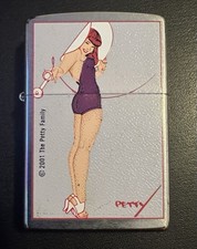Vintage Retired Zippo Lighter 2000 The Petty Family Purple Dress Women picture