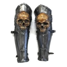 Medieval Ominous Skull Legs Knight Armor Greaves Battle Armor Ready Leg Guard picture
