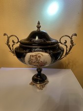XL Antique Limoge porcelain With handles centerpiece lidded Read ⬇️ picture
