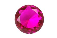 Tripact 60mm Hot Pink Magenta Crystal Diamond Jewel Crystal Paperweight 2.25 ... picture