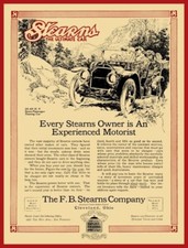 1911 F.B. Stearns Automobile of Cleveland NEW Metal Sign: 12 x 16 Ships Free picture