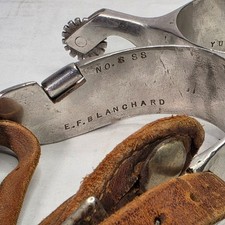 Vintage E. F. BLANCHARD Spurs No. 6 SS Stainless Steel YUCCA ARIZ Pre 1963 Rare picture