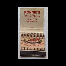 Feature Matchbook Full Book Ronnie's Steak House - New York, NY picture