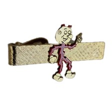 Vintage 1950s Reddy Kilowatt Tie Bar Clip Gold Tone Electric Company Mascot  picture