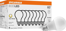Sylvania ECO LED Light Bulb, A19 60W 8 Count (Pack of 1), Soft White *106 picture