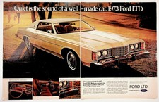 1973 Ford LTD Original Vintage Car Magazine Print Ad Luxury Sedan Automobile picture