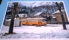 8 X 10 COLOR PHOTO JOHNSTOWN TRACTION CO. TROLLEY 409 MORRELVILLE picture