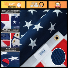 Durable 3x5 American Flag - Heavy Duty Outdoor Polyester, Sewn Stripes & Embroid picture