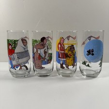 Vintage E.T. The Extra-Terrestrial Movie AAFES Glass Set Full Set Of 4 picture