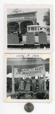 (2) Old 1954 photos / LADY MACKENZIE Lodge SIGNS - Stamford CT FRONTIER VILLAGE picture