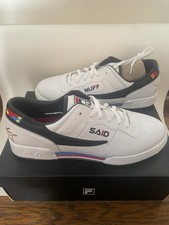 RARE Stan Lee FILA Marvel MCU Sneakers Mens 13 NWB + Garbage Pail Kids card picture