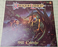Vintage Dragonlance 1992 Wall Calendar TSR Fantasy Dragon Art D&D AD&D RPG picture