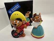NEW 1999 Speedy Gonzales Senorita Salt Pepper Shakers Warner Bros Box picture