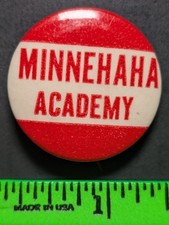 Vintage Minnehaha Academy University College Pinback Pin picture
