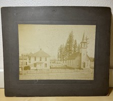 Vintage 10x12 Cabinet Card Photo Canby Evangelical Church Canby OR Photograph picture