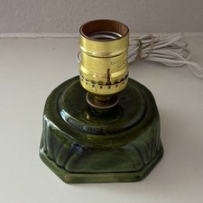 Vintage Holland Mold Ceramic Christmas Tree Replacement Base Green Wired Works picture