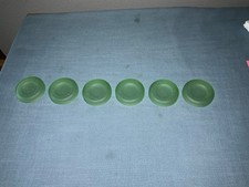 vintage Frigidaire uranium glass milk bottle cover/lid, green picture