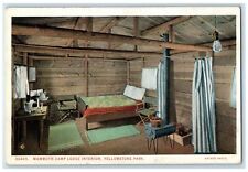 c1910's Mammoth Camp Lodge Interior Yellowstone Park Wyoming WY Antique Postcard picture