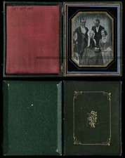 Beautiful Victorian Group Daguerreotype - 1/4 Photo Dated October 1851 Antique picture