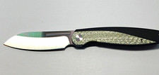 New Breed EDC Wingspan S35VN Belt Satin/ Sub Frame Lock/ Black Ti/Silver TwillCf picture