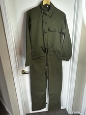 Vtg WW2 HBT 13 Star Metal Button Coveralls Army Green Sz 36L (Please Read) picture