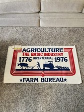 Vintage Rare 1976 Farm Bureau Agriculture Basic Industry 24”x45” Rug Mat NWT picture
