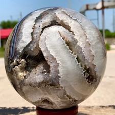 5.8LB Natural agate spherulite cavity quartz crystal aura healing picture