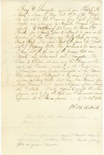1836 handwritten lease Henry M. Livingston NY & Philip H Mink Augustus Freeman picture