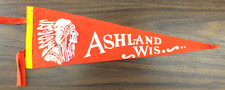 VINTAGE 1960s ASHLAND WISCONSIN PENNANT 17.5