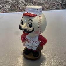 Cincinnati Reds Mascot Baseball Bobblehead Figurine Plastic Red White Black picture