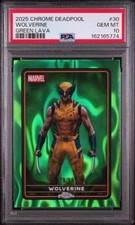 Topps 2025 Chrome Deadpool & Wolverine #30 Wolverine Green Lava /99 PSA 10 picture