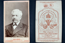 Ferdinand de Lesseps, Entrepreneur Vintage cdv albumen print CDV, album print picture