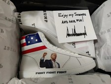 Trump Fight Fight Fight High Top Sneakers Men’s Size 9 Women’s 10.5 New picture