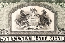 Vintage 1900s-1950s PA Railroad Stock Certificate 🚂 Pennsy Monopoly Icon picture