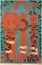 ORIGINAL VINTAGE 1960’s SÄTTY Stone Garden Poster East Totem West RARE picture