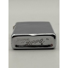 1979 Zippo Slim Vintage cursive Bradford, PA bottom stamp Windproof Lighter USA picture