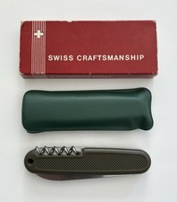 VICTORINOX Switzerland Model Trooper Swiss Army Knife 2-Blade Rostfrei Rare picture