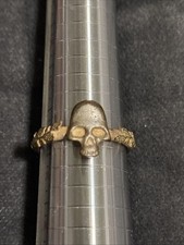 WWI WWII German Totenkopf Ring Silver picture