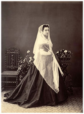 Degoix (attr), Italy, Genoa, Woman in Traditional Dress Vintage Albumen Print picture