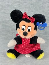 Vintage 80s Minnie Mouse Plush Disney Parks Polka Dot Dress New With Tags Korea picture