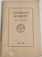 Antique 1923-1924 LAWRENCE ACADEMY Groton, MA - YEARBOOK / CATALOG - 130th Year picture