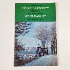 Mt Pleasant Michigan Isabella County Road Street Map 1971 1970s Vintage Original picture