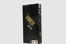 Vibes Cones Ultra Thin Black Pop Display Box 1 1/4 - 8 Pack 40 CT 320 Cones picture