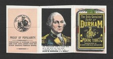 c1880 Duke Durham Tobacco Trade Card - Make Faces Multi Fold - George Washington picture