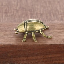 Solid Brass Ladybug Figurine Small Statue House Decoration Animal Figurines Toys picture