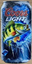 Coors Light Perch Fishing Sign - Size: 10.75 in x 22 in x ⅛ in picture