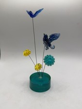 Vtg 1969 New Designs Inc Lucite Kinetic Wire Bird Sculpture MCM Atomic Retro Art picture