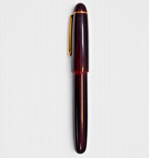 NAKAYA Writer Portable 14K Fountain Pen Ebonite Urushi Aka-tame Red Nib EF picture