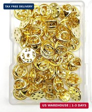 50PCS Locking Pin Backs for Lapel Pins, Badge Back Replacement picture